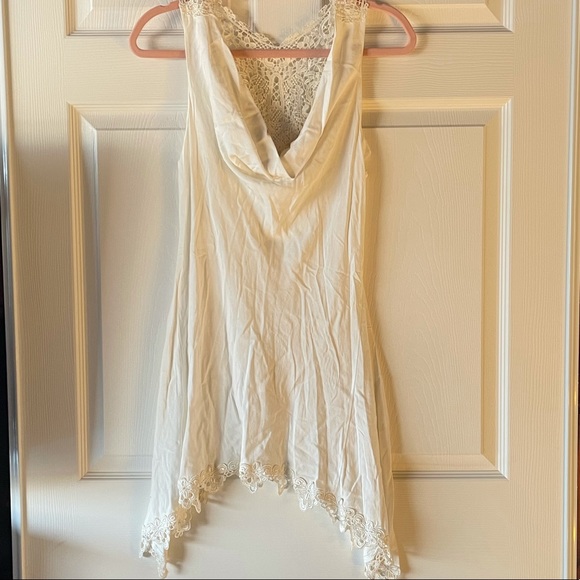 Off white sheer tunic sleeveless size small-6 - Picture 2 of 7